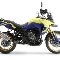 GPR escape compatible con  Suzuki V-STROM DL 800 DE - SE 2023-2025, Trioval, Escape legal, homologado, silenciador con db killer desmontable y tubo de conexión específico 