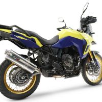 GPR escape compatible con  Suzuki V-STROM DL 800 DE - SE 2023-2025, Trioval, Escape legal, homologado, silenciador con db killer desmontable y tubo de conexión específico 