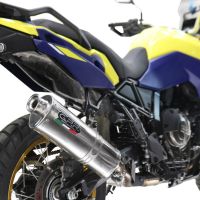 GPR escape compatible con  Suzuki V-STROM DL 800 DE - SE 2023-2025, Trioval, Escape legal, homologado, silenciador con db killer desmontable y tubo de conexión específico 