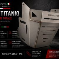 GPR TECH compatible con  Suzuki V-Strom Dl 650 2017/2020 e4 Protección del motor en titanio 