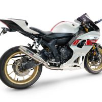 GPR escape compatible con Yamaha YZF R7 2021-2024, Deeptone Inox, Escape completo homologado y legal,con catalizador incluido db killer extraíble 