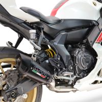 GPR escape compatible con Yamaha YZF R7 2021-2024, GP-Revo Black Titanium, Escape completo homologado y legal,con catalizador incluido db killer extraíble 