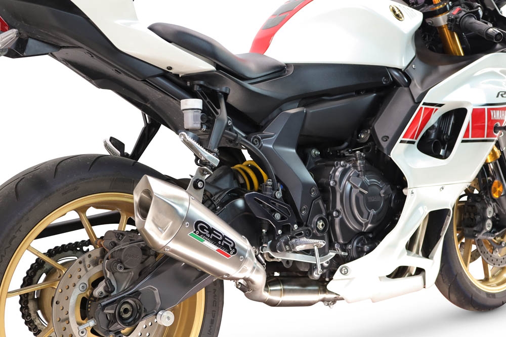GPR escape compatible con Yamaha YZF R7 2021-2024, GP-Revo Titanium, Escape completo homologado y legal,con catalizador incluido db killer extraíble 