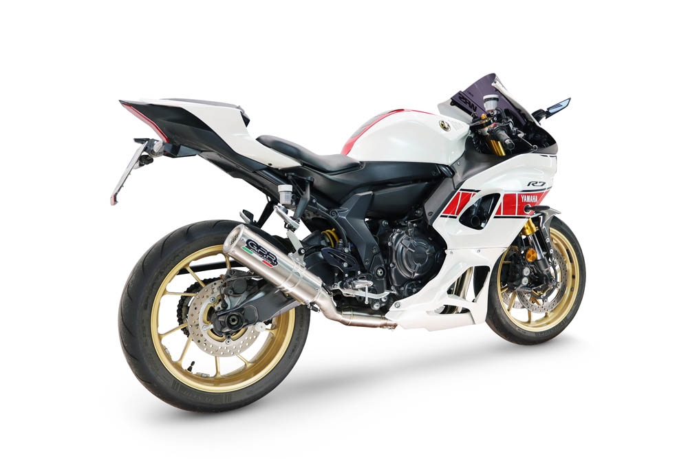 GPR escape compatible con Yamaha YZF R7 2021-2024, M3 Inox , Escape completo homologado y legal,con catalizador incluido db killer extraíble 