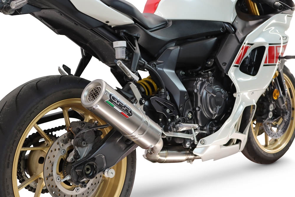 GPR escape compatible con Yamaha YZF R7 2021-2024, M3 Inox , Escape completo homologado y legal,con catalizador incluido db killer extraíble 