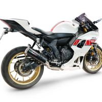 GPR escape compatible con Yamaha YZF R7 2021-2024, M3 Black Titanium, Escape completo homologado y legal,con catalizador incluido db killer extraíble 