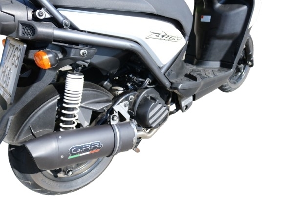Escape compatible con Yamaha Zuma 125 2009-2015, Furore Nero, Escape completo racing, incluyendo colector y db killer desmontable, sin homologación 