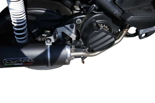 Escape compatible con Yamaha Zuma 125 2009-2015, Furore Nero, Escape completo racing, incluyendo colector y db killer desmontable, sin homologación 