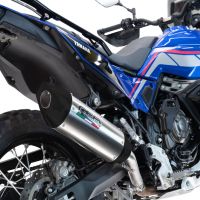 Escape compatible con Triumph Tiger 900 GT / Pro / Rally Pro 2024-2025, Furore-X Titanio, Escape legal, homologado, silenciador con db killer desmontable y tubo de conexión específico 
