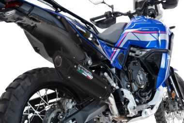 Escape compatible con Triumph Tiger 900 GT / Pro / Rally Pro 2024-2025, Furore-X Titanio Nero, Escape legal, homologado, silenciador con db killer desmontable y tubo de conexión específico 
