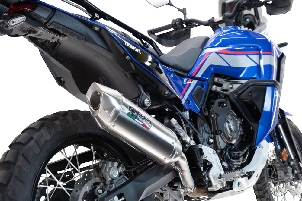 Escape compatible con Yamaha Tenere 700 2025-2026, Furore-X Acciaio Inox, Escape legal, homologado, silenciador con db killer desmontable y tubo de conexión específico 