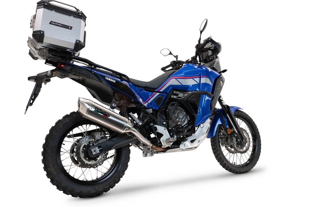 Escape compatible con Yamaha Tenere 700 2025-2026, Furore-X Acciaio Inox, Escape legal, homologado, silenciador con db killer desmontable y tubo de conexión específico 