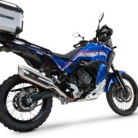 Escape compatible con Yamaha Tenere 700 2025-2026, Furore-X Acciaio Inox, Escape legal, homologado, silenciador con db killer desmontable y tubo de conexión específico 
