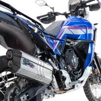 Escape compatible con Yamaha Tenere 700 2025-2026, Hyper Sonic Titanium, Escape legal, homologado, silenciador con db killer desmontable y tubo de conexión específico 
