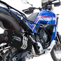 Escape compatible con Yamaha Tenere 700 2025-2026, Hyper Sonic Black Titanium, Escape legal, homologado, silenciador con db killer desmontable y tubo de conexión específico 