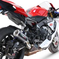 GPR escape compatible con  Yamaha Yzf R1-R1-M 2020-2025, M3 Black Titanium, Escape legal, homologado, silenciador con db killer desmontable y tubo de conexión específico 