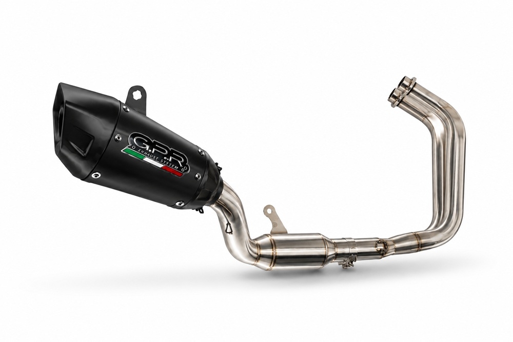 GPR escape compatible con Yamaha YZF R7 2021-2024, GP-Revo Black Titanium, Escape completo homologado y legal,con catalizador incluido db killer extraíble 