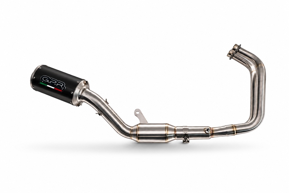 GPR escape compatible con Yamaha YZF R7 2021-2024, M3 Black Titanium, Escape completo homologado y legal,con catalizador incluido db killer extraíble 