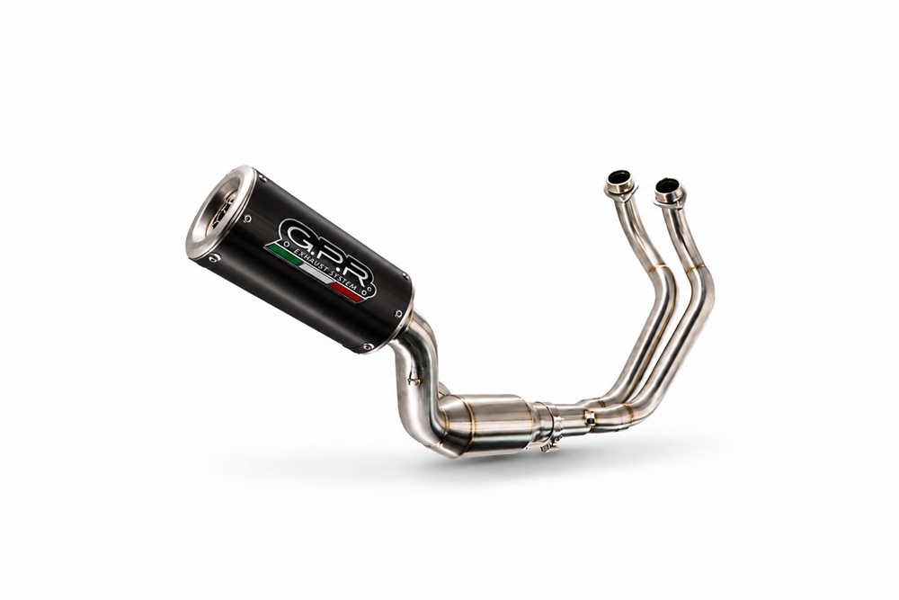 GPR escape compatible con Yamaha YZF R7 2021-2024, M3 Black Titanium, Escape completo homologado y legal,con catalizador incluido db killer extraíble 