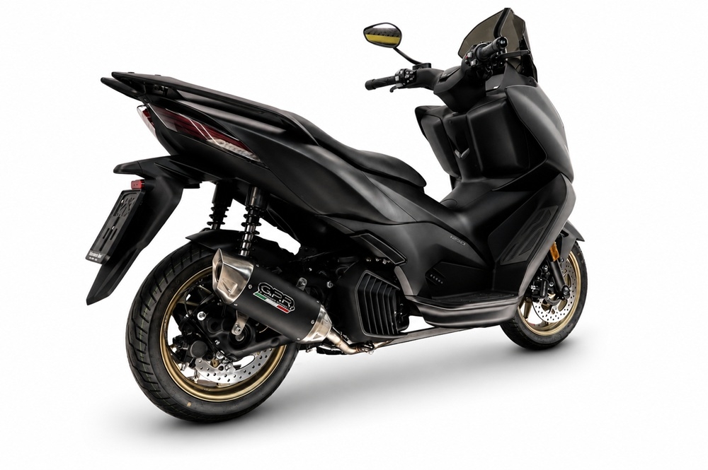 GPR escape compatible con Zontes M 125 2022-2024, Furore-X Scooter, Escape racing, silencioso con tubo de conexión 