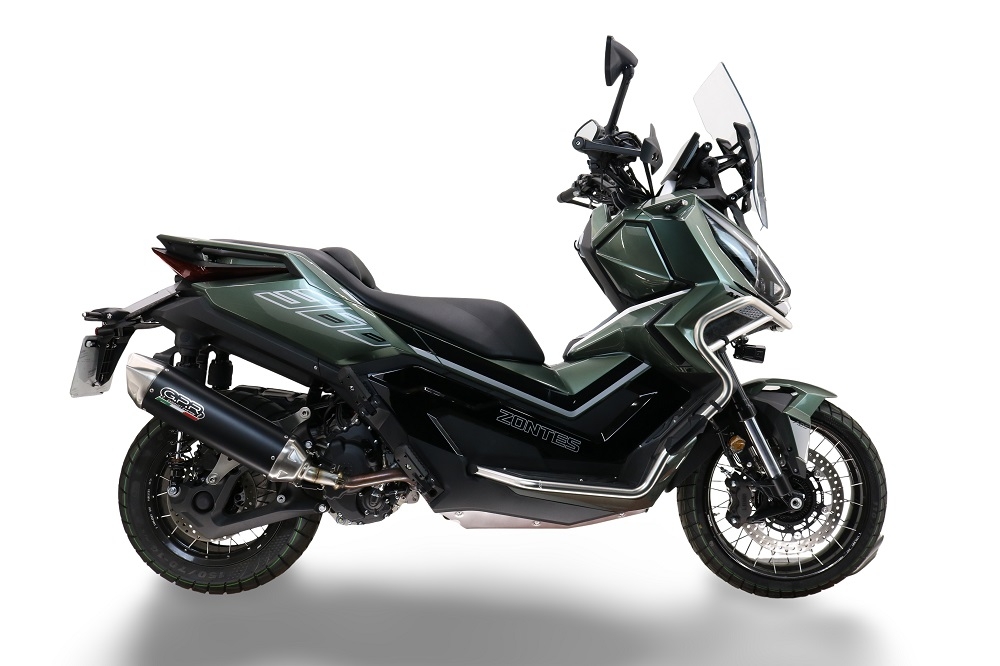 Escape compatible con Zontes 365D 2024-2026, Furore-X Scooter, Silenciador homologado para ruido, escape completo con catalizador y db killer 