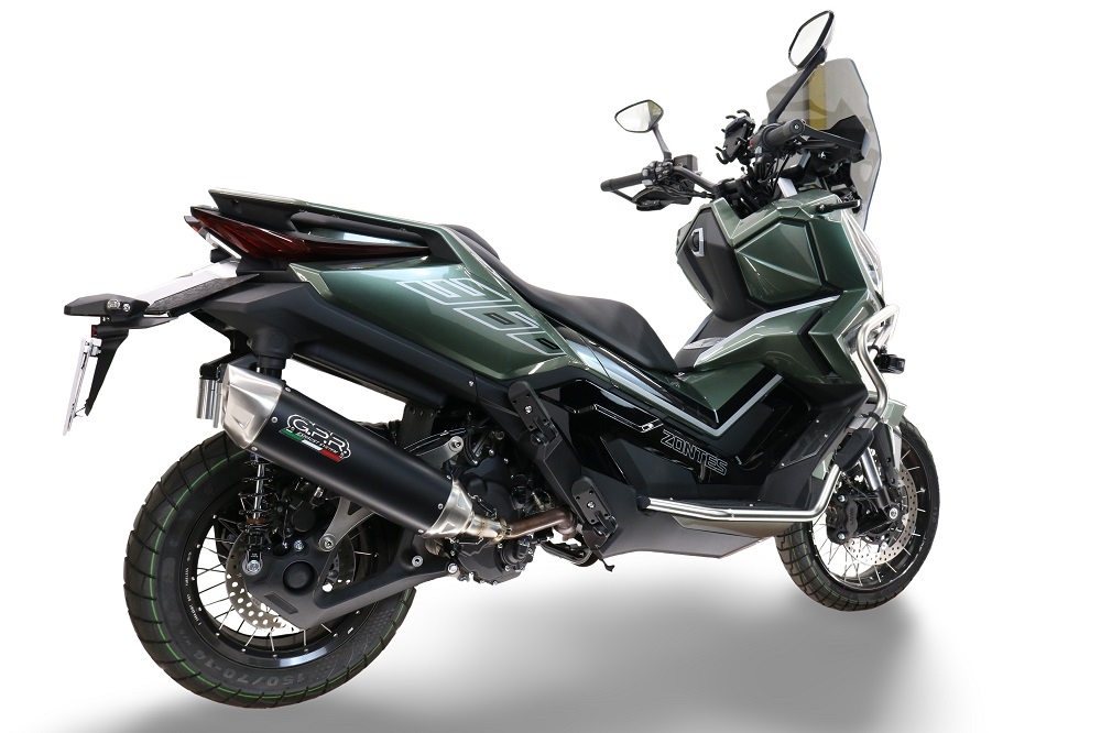 Escape compatible con Zontes 365D 2024-2026, Furore-X Scooter, Silenciador homologado para ruido, escape completo con catalizador y db killer 