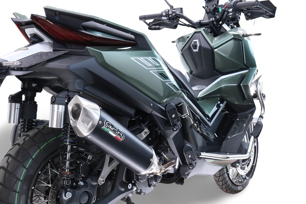 Escape compatible con Zontes 365D 2024-2026, Furore-X Scooter, Silenciador homologado para ruido, escape completo con catalizador y db killer 