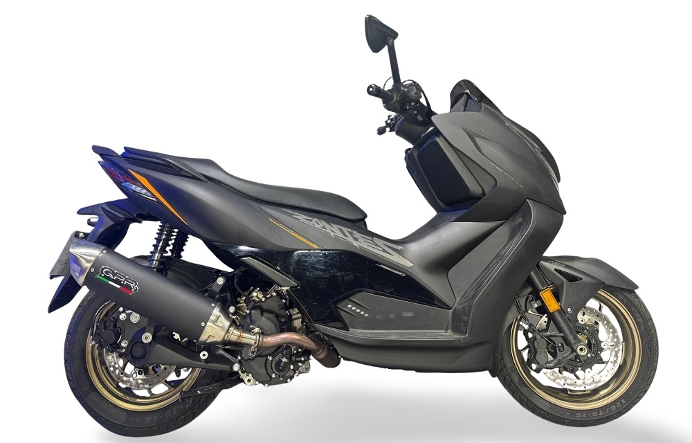 GPR escape compatible con  Zontes 365M 2024-2026, Furore-X Scooter, Escape racing, silencioso con tubo de conexión 
