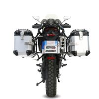 GPR TECH compatible con  Zontes 703 F 2025/2026 Par de maletas laterales en aluminio color plata con portaequipajes específico Capacidad 38 LT. + 38 LT.