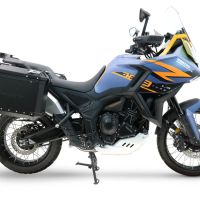 GPR TECH compatible con  Zontes 703 F 2025/2026 Par de maletas laterales en aluminio color negro con portaequipajes específico Capacidad 38 LT. + 38 LT.