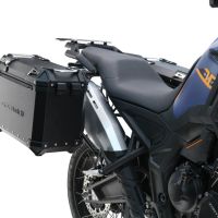 GPR TECH compatible con  Zontes 703 F 2025/2026 Par de maletas laterales en aluminio color negro con portaequipajes específico Capacidad 38 LT. + 38 LT.