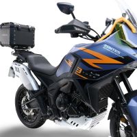 GPR TECH compatible con  Zontes 703 F 2025/2026 Baúl Alpi-Tech en aluminio, color negro con placa específica incluida Capacidad Litros 35