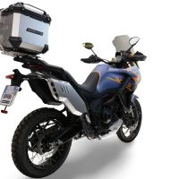 GPR TECH compatible con  Zontes 703 F 2025/2026 Baúl Alpi-Tech en aluminio color plata con placa específica incluida Capacidad Litros 35