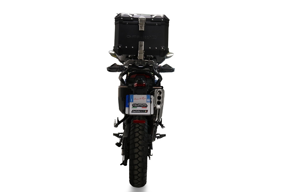 GPR TECH compatible con  Zontes 703 F 2025/2026 Baúl Alpi-Tech en aluminio, color negro con placa específica incluida Capacidad Litros 35