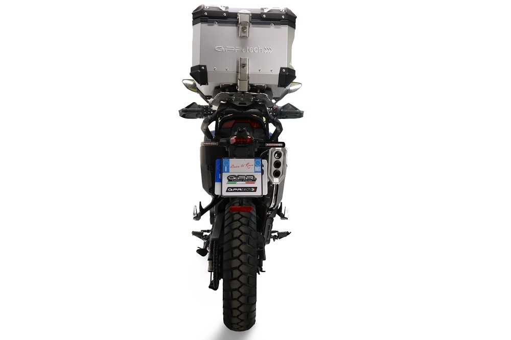 GPR TECH compatible con  Zontes 703 F 2025/2026 Baúl Alpi-Tech en aluminio color plata con placa específica incluida Capacidad Litros 35