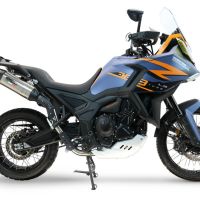 GPR escape compatible con  Zontes 703 F 2025-2026, Furore-X Titanio, Escape legal, homologado, silenciador con db killer desmontable y tubo de conexión específico 