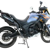 GPR escape compatible con  Zontes 703 F 2025-2026, Furore-X Titanio Nero, Escape legal, homologado, silenciador con db killer desmontable y tubo de conexión específico 