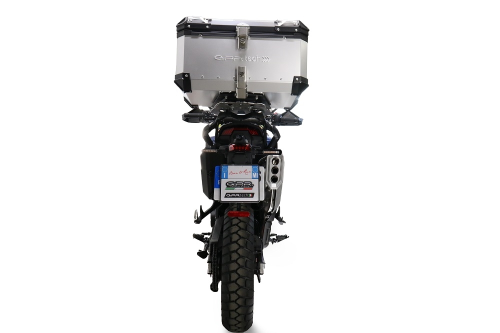 GPR TECH compatible con  Zontes 703 F 2025/2026 Baúl Alpi-Tech en aluminio color plata con placa específica incluida Capacidad Litros 45