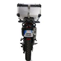 GPR TECH compatible con  Zontes 703 F 2025/2026 Baúl Alpi-Tech en aluminio color plata con placa específica incluida Capacidad Litros 45
