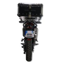 GPR TECH compatible con  Zontes 703 F 2025/2026 Baúl Alpi-Tech en aluminio, color negro con placa específica incluida Capacidad Litros 45