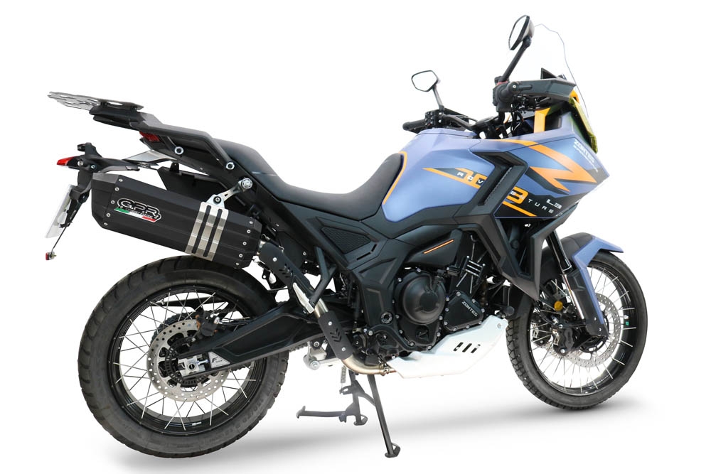 GPR escape compatible con  Zontes 703 F 2025-2026, Hyper Sonic Titanium, Escape legal, homologado, silenciador con db killer desmontable y tubo de conexión específico 