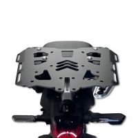 GPR TECH compatible con  Zontes 703 F 2025/2026 Placa de fijación específica Top Case ALPITECH 35>55 LT compatible con portaequipajes original, fabricada en acero inoxidable con 4 puntos de anclaje