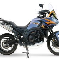 GPR escape compatible con  Zontes 703 F 2025-2026, Trioval, Escape legal, homologado, silenciador con db killer desmontable y tubo de conexión específico 