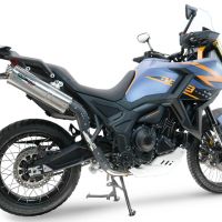 GPR escape compatible con  Zontes 703 F 2025-2026, Trioval, Escape legal, homologado, silenciador con db killer desmontable y tubo de conexión específico 